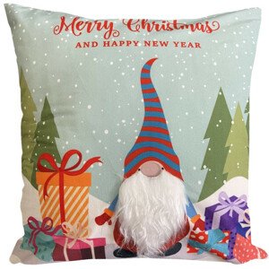 Karácsonyi párnahuzat manó és ajándékok nyomtatásával Szélesség: 40 cm | Hossza: 40 cm