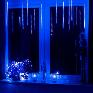Karácsonyi világítás 480 LED meteoritok kék
